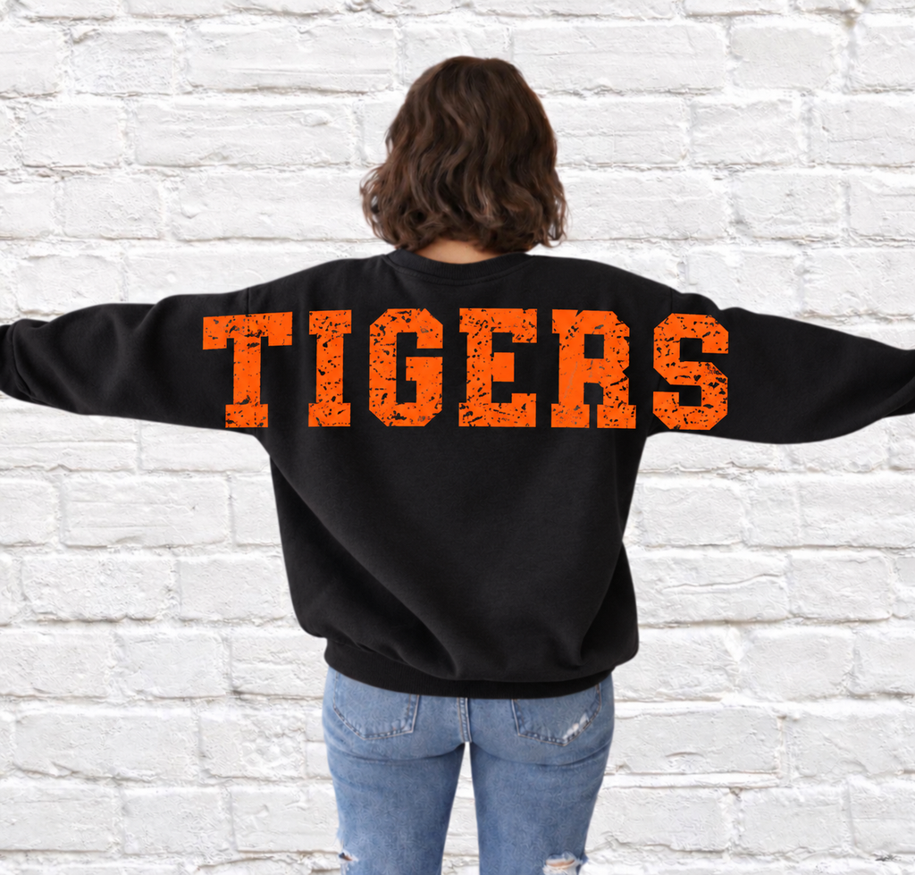 Custom Mascot Sweatshirt - Oversized Varsity Back Print