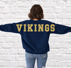 Custom Mascot Sweatshirt - Oversized Varsity Back Print