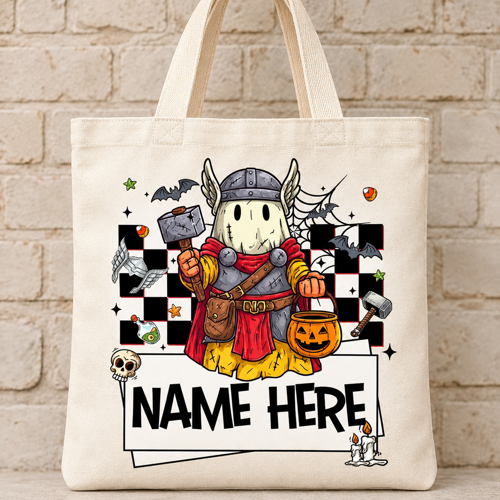 Custom Halloween Trick or Treat Bags - Choose Design & Bag Color