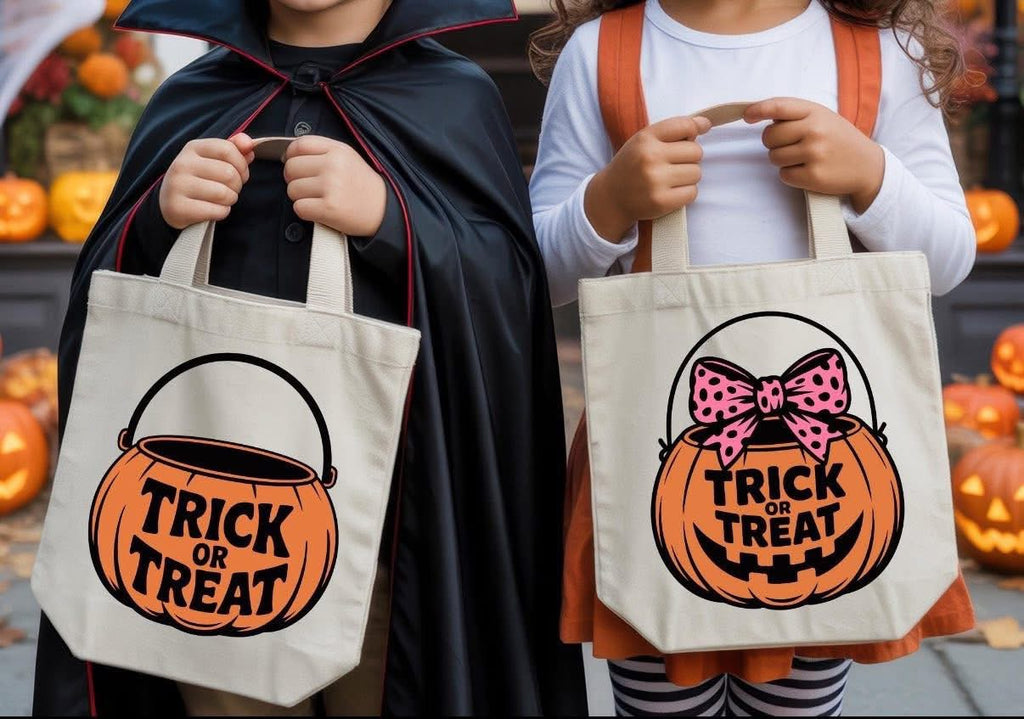 Custom Halloween Trick or Treat Bags - Choose Design & Bag Color