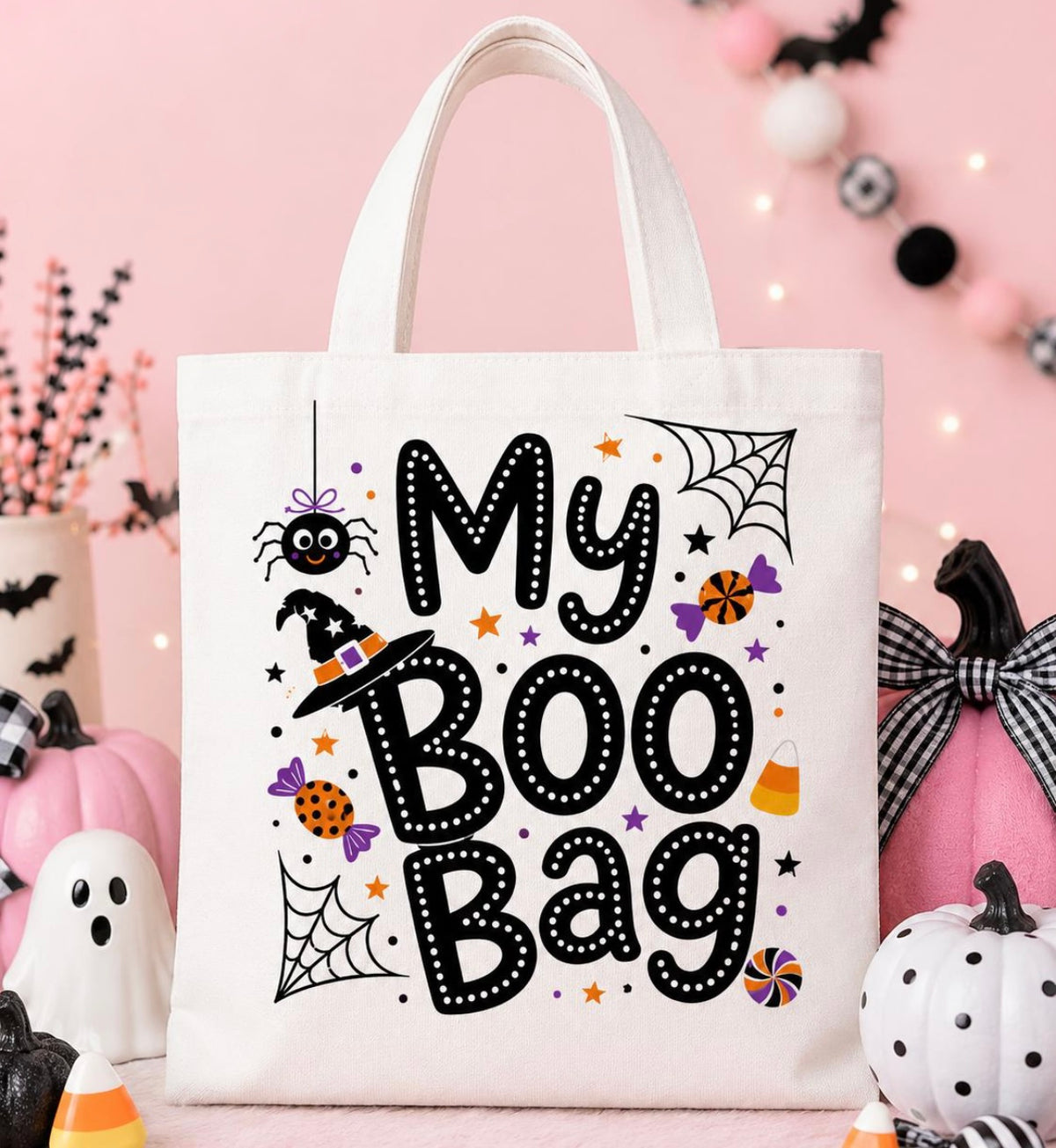 Custom Halloween Trick or Treat Bags - Choose Design & Bag Color
