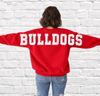 Custom Mascot Sweatshirt - Oversized Varsity Back Print