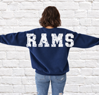 Custom Mascot Sweatshirt - Oversized Varsity Back Print