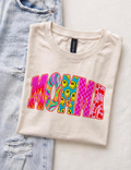 Mama Graphic T-Shirts & Crewneck Sweatshirts | Retro, Checkered, Floral, & Leopard Print, Gift for Mom
