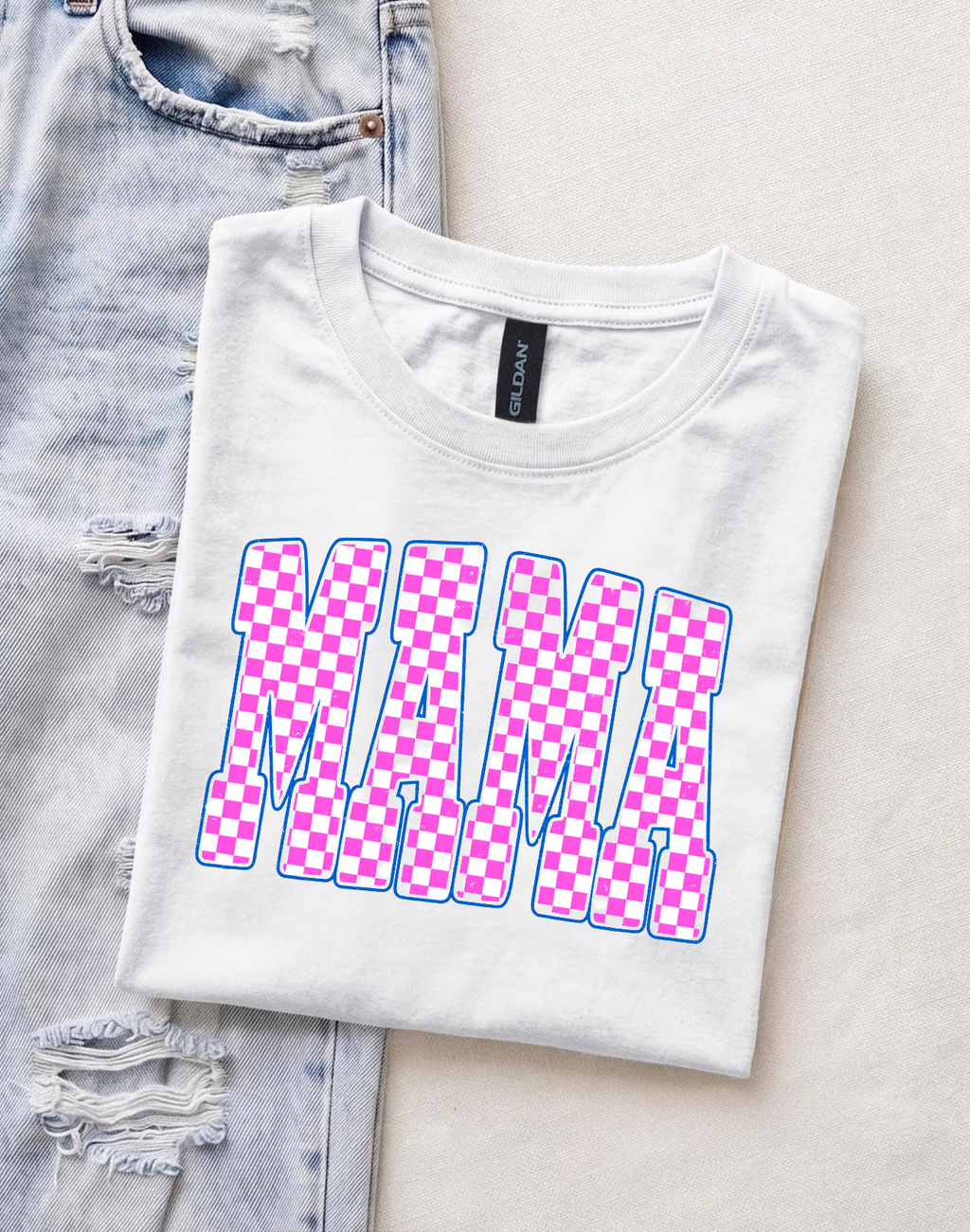 Mama Graphic T-Shirts & Crewneck Sweatshirts | Retro, Checkered, Floral, & Leopard Print, Gift for Mom