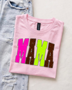 Mama Graphic T-Shirts & Crewneck Sweatshirts | Retro, Checkered, Floral, & Leopard Print, Gift for Mom
