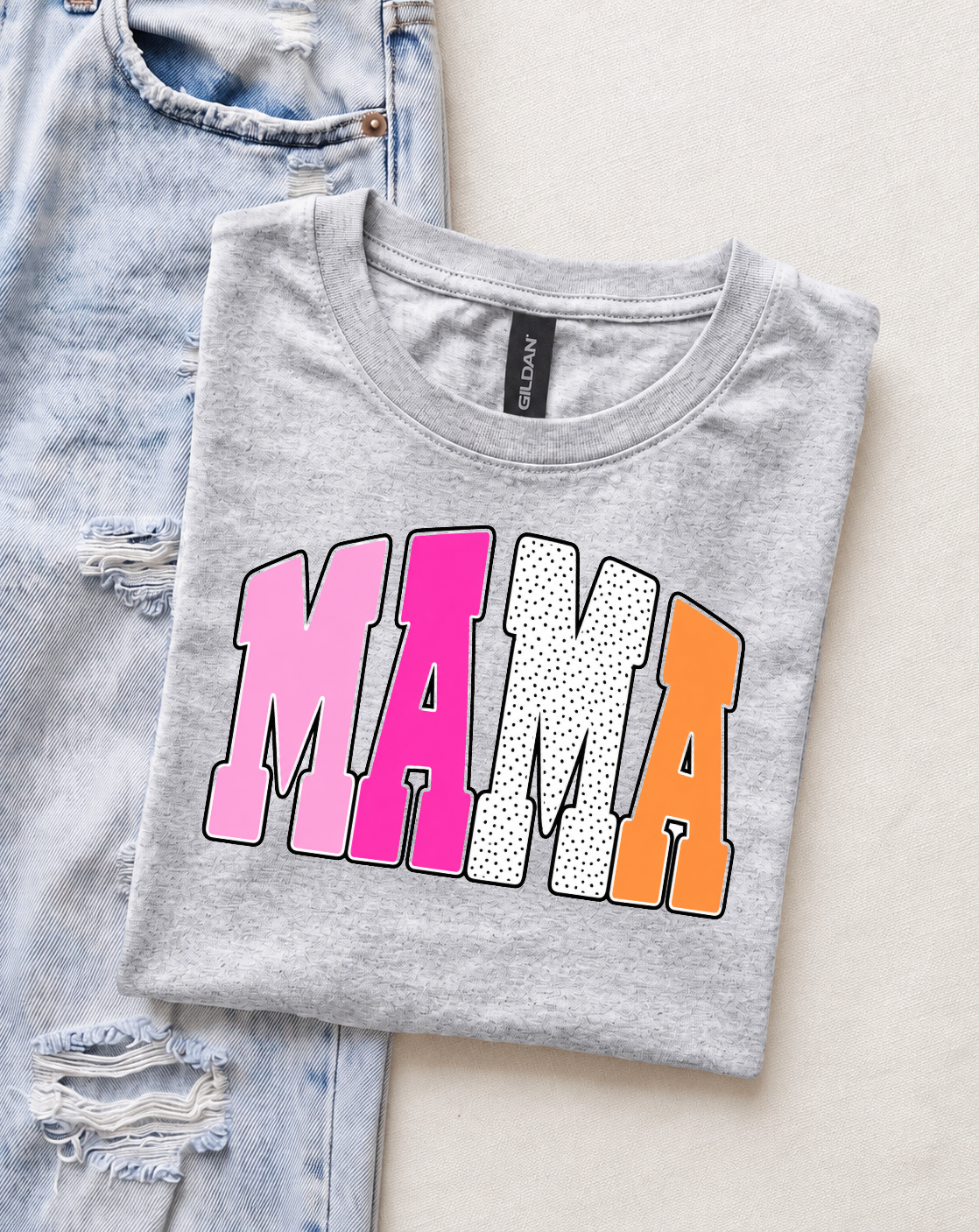 Mama Graphic T-Shirts & Crewneck Sweatshirts | Retro, Checkered, Floral, & Leopard Print, Gift for Mom