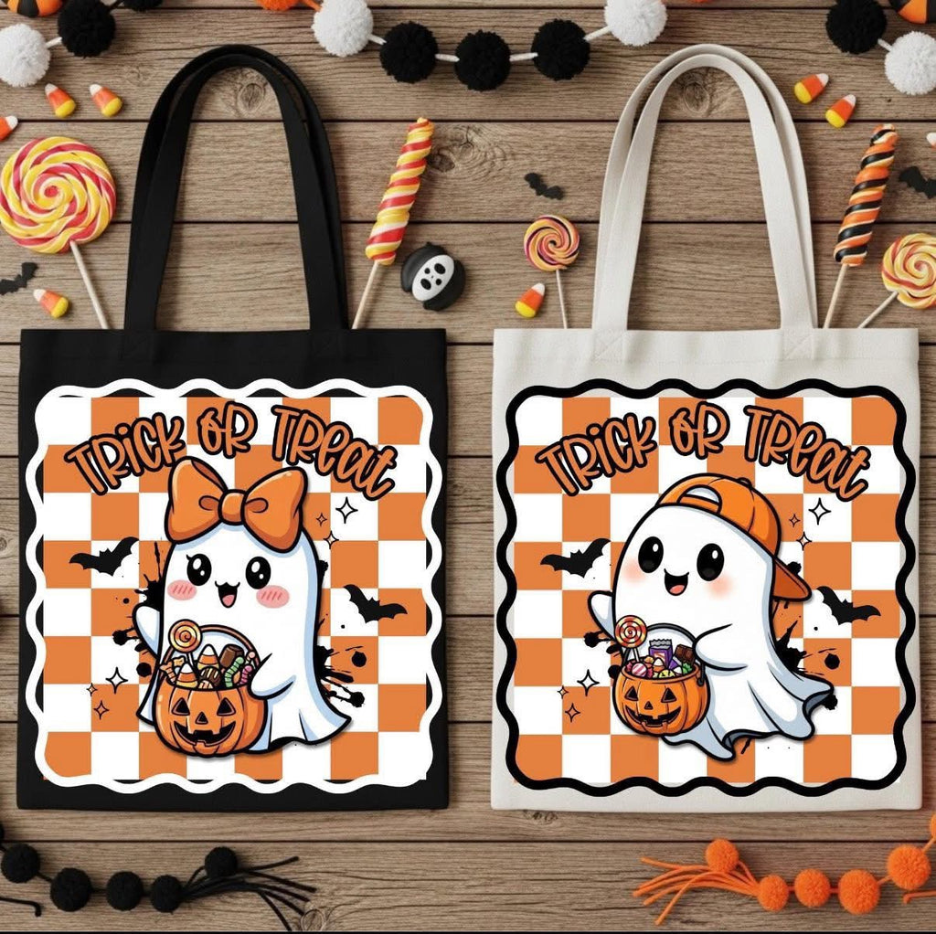 Custom Halloween Trick or Treat Bags - Choose Design & Bag Color