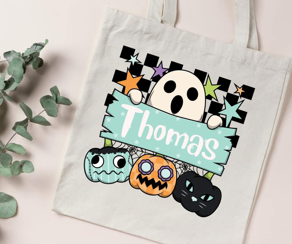 Custom Halloween Trick or Treat Bags - Choose Design & Bag Color