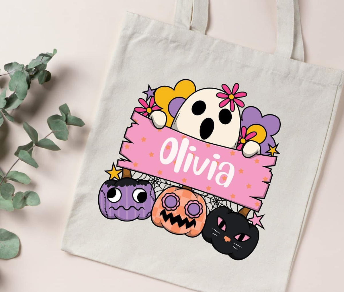 Custom Halloween Trick or Treat Bags - Choose Design & Bag Color