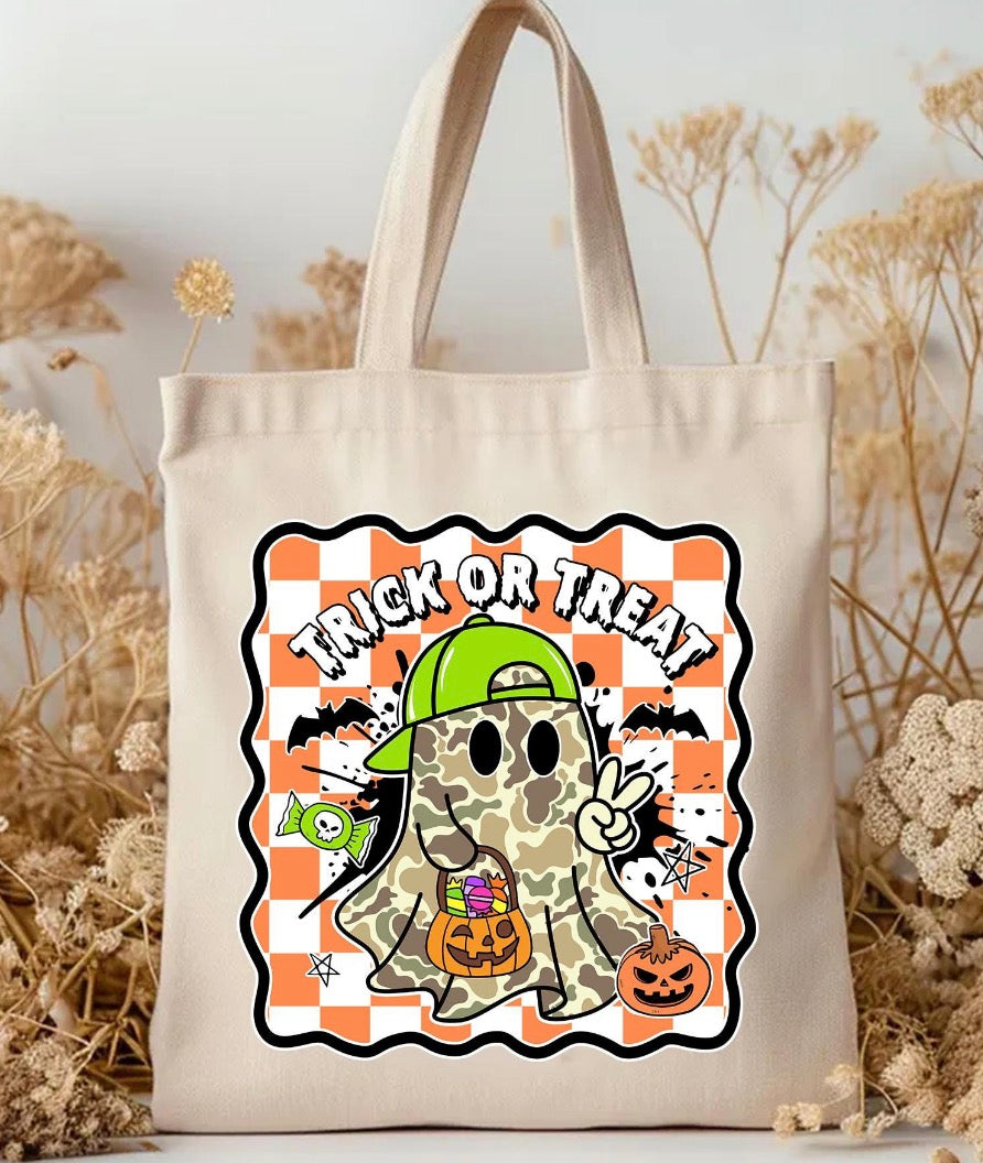 Custom Halloween Trick or Treat Bags - Choose Design & Bag Color