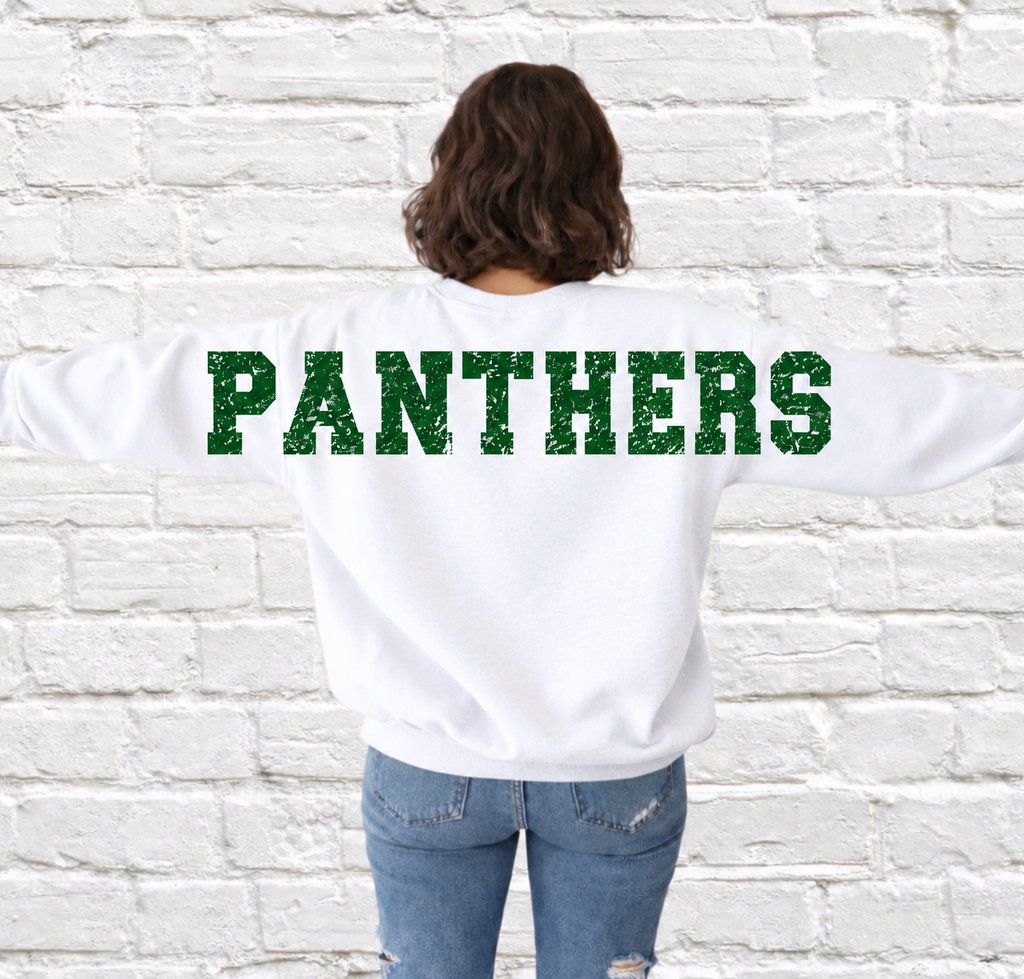 Custom Mascot Sweatshirt - Oversized Varsity Back Print