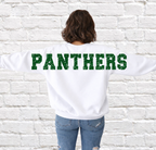 Custom Mascot Sweatshirt - Oversized Varsity Back Print