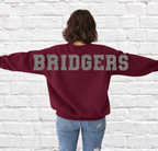 Custom Mascot Sweatshirt - Oversized Varsity Back Print