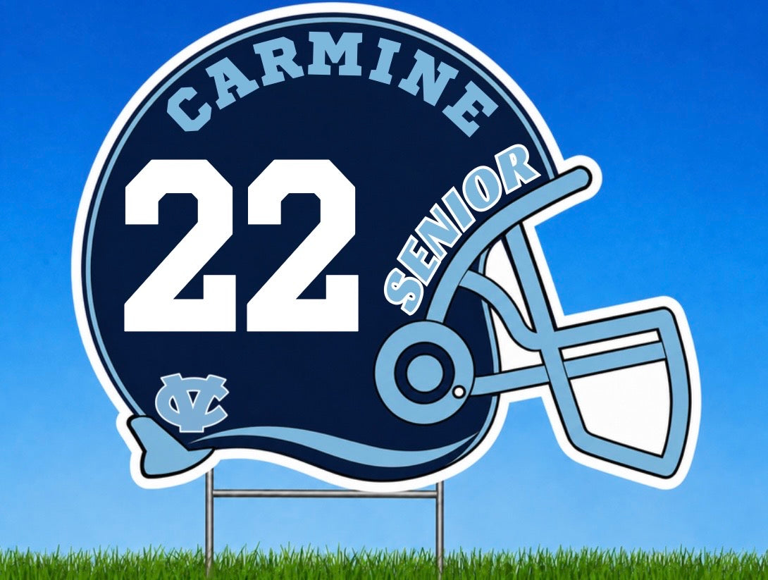 Personalized Football Helmet Yard Sign