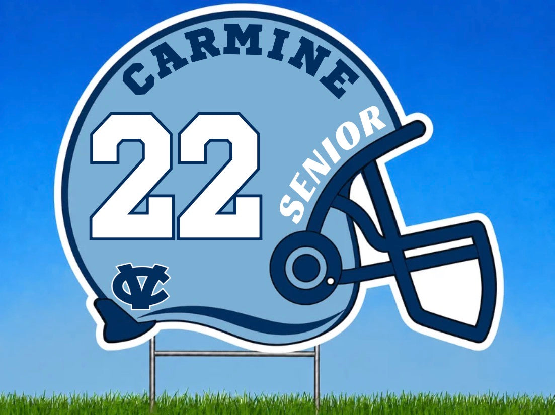 Personalized Football Helmet Yard Sign