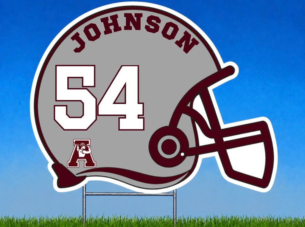Personalized Football Helmet Yard Sign