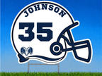 Personalized Football Helmet Yard Sign