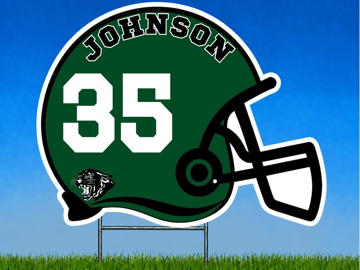 Personalized Football Helmet Yard Sign