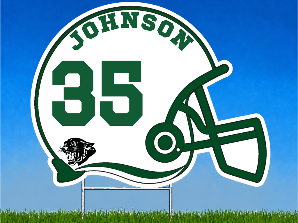 Personalized Football Helmet Yard Sign