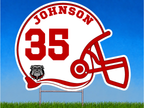 Personalized Football Helmet Yard Sign