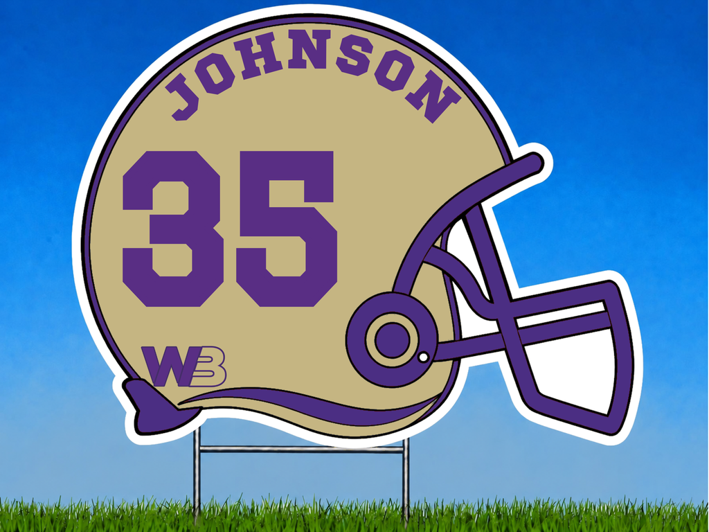 Personalized Football Helmet Yard Sign
