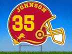 Personalized Football Helmet Yard Sign