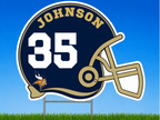 Personalized Football Helmet Yard Sign