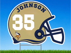 Personalized Football Helmet Yard Sign
