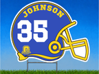 Personalized Football Helmet Yard Sign