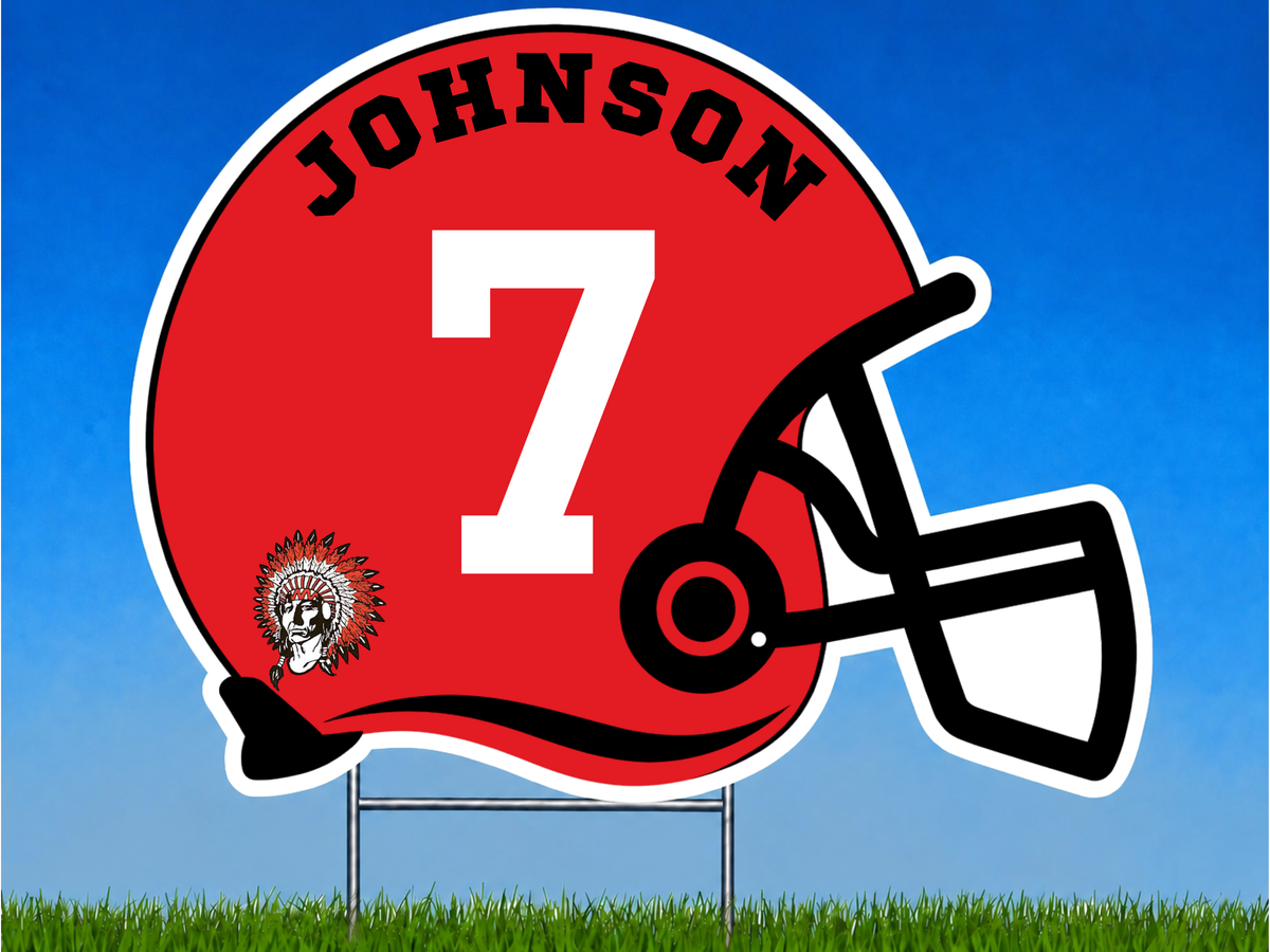 Personalized Football Helmet Yard Sign