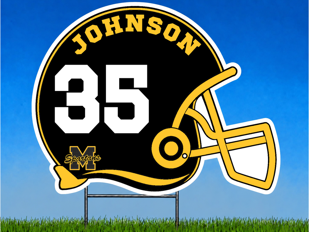 Personalized Football Helmet Yard Sign