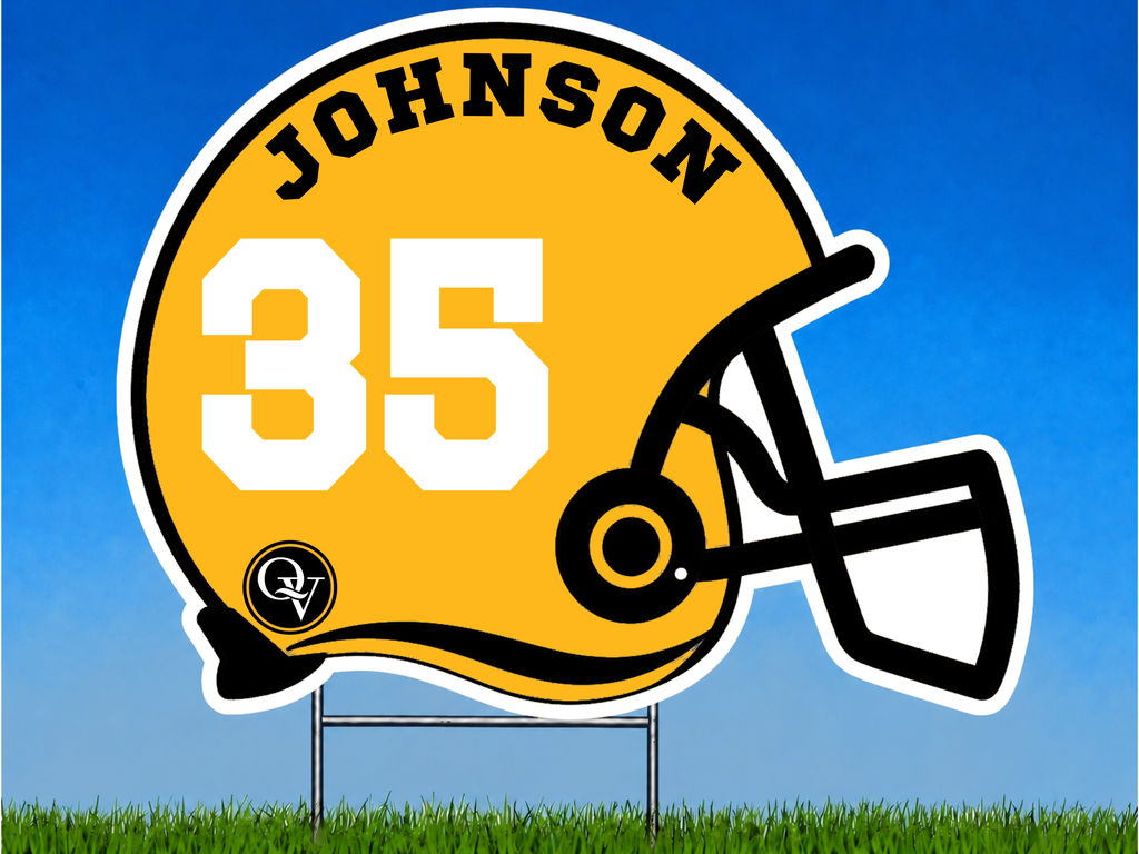 Personalized Football Helmet Yard Sign
