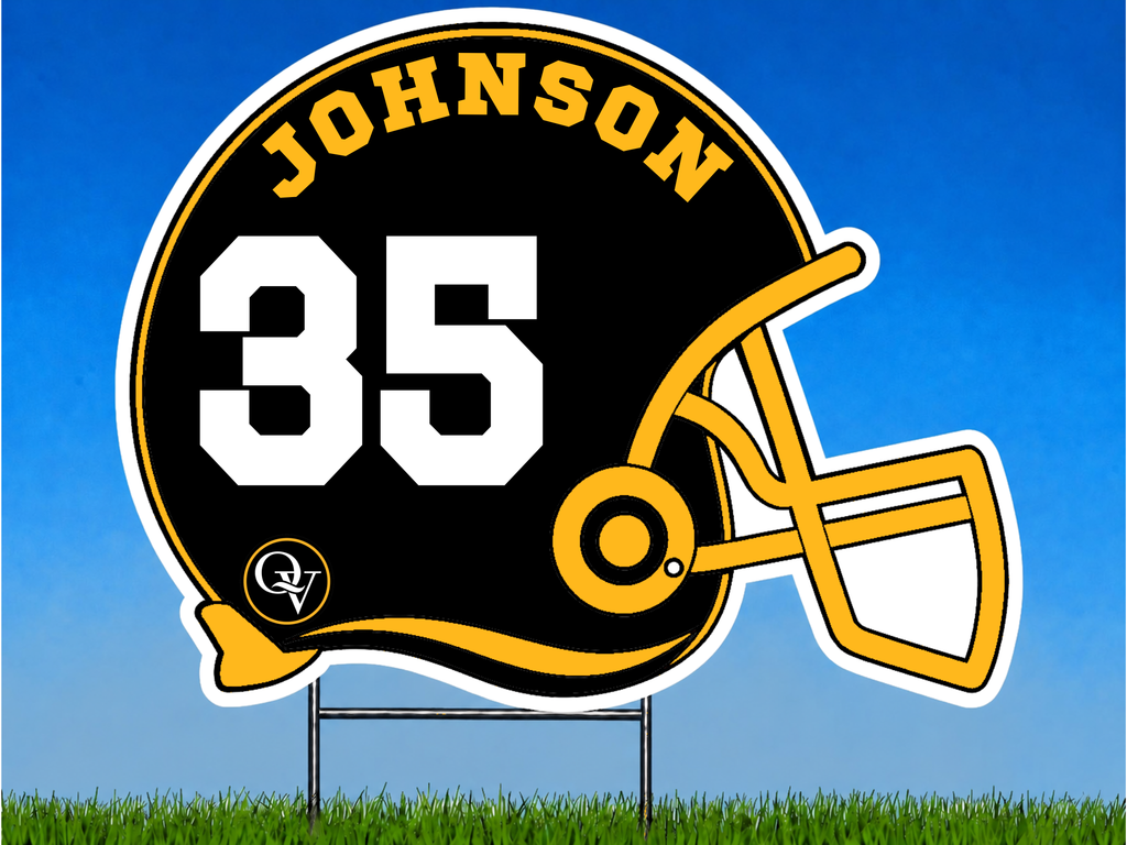 Personalized Football Helmet Yard Sign