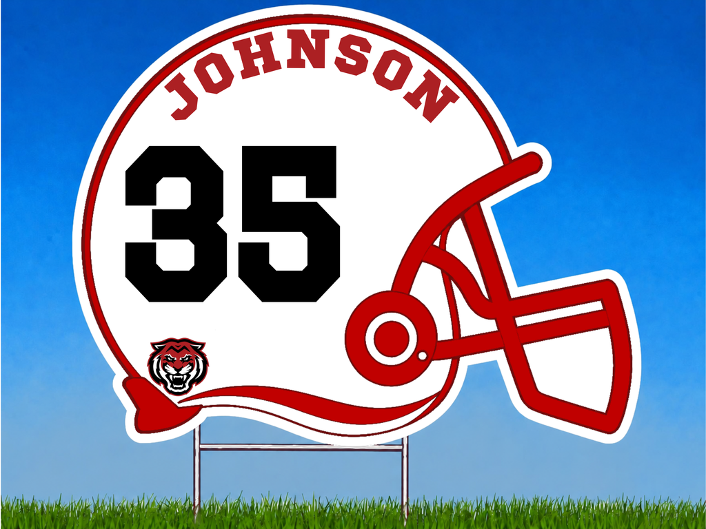 Personalized Football Helmet Yard Sign