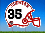 Personalized Football Helmet Yard Sign