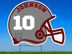 Personalized Football Helmet Yard Sign