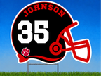 Personalized Football Helmet Yard Sign