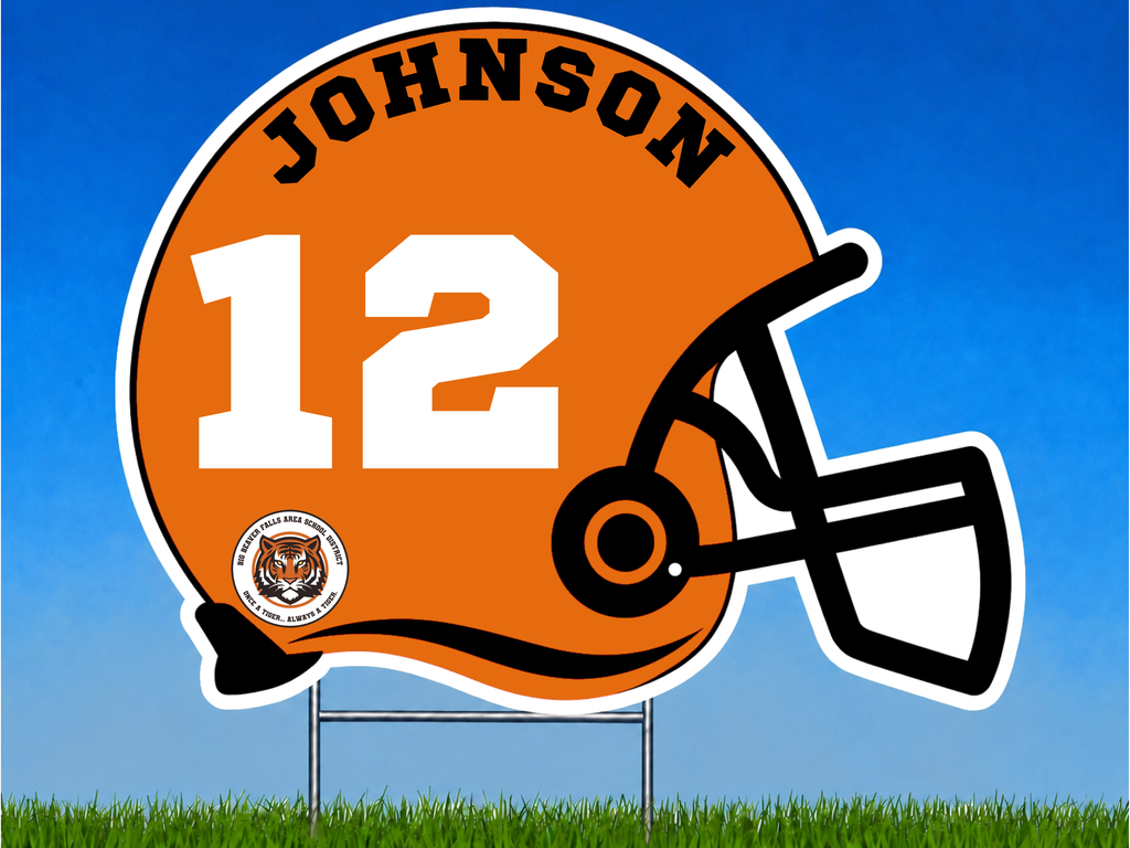 Personalized Football Helmet Yard Sign
